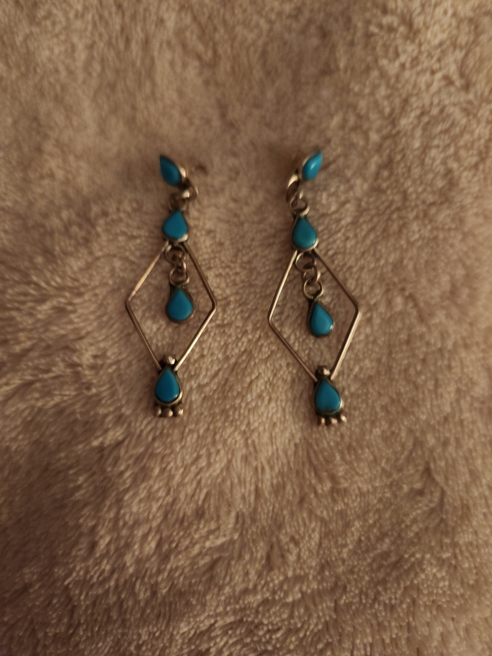 Turquoise Teardrop Dangle Earrings - Women Jewelry